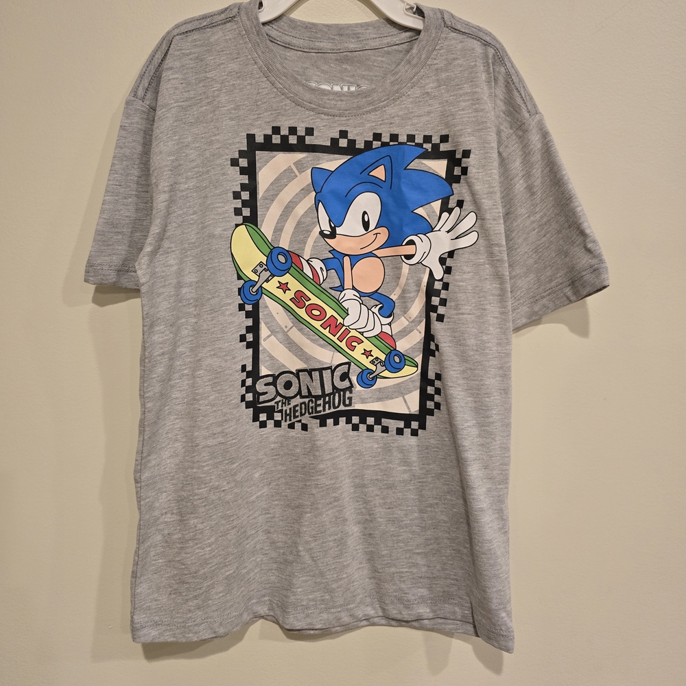 Sonic the Hedgehog Gray Kids Short Sleeve Tee